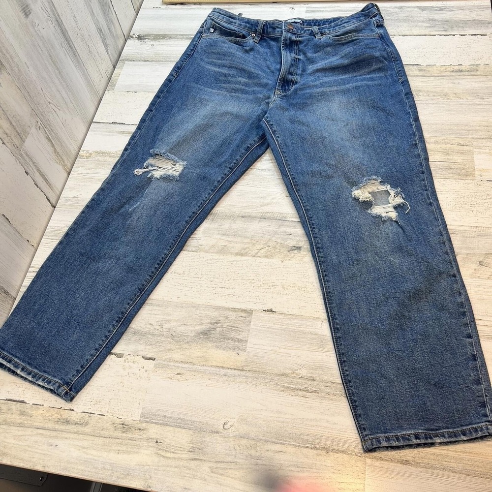 Dear John Women's Blue Denim Jeans American Classic 98% Cotton Wide Leg 32"